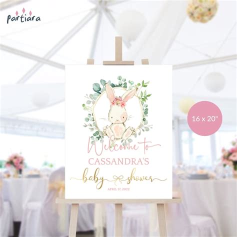 Baby Bunny Shower Sign Etsy