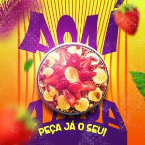 Açaí Peça Já O Seu Açaí Social Media PSD Editável download Designi