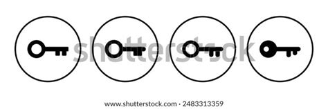 Key Icon Set Key Vector Icon Stock Vector Royalty Free 2483313359