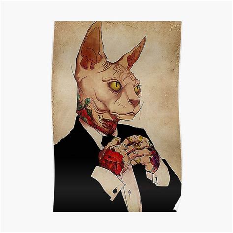 "Sphynx Cat And Tattoos " Poster for Sale by SeanRichar | Redbubble