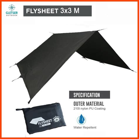 Jual Flysheet Tenda Tarptent 3x3 Fly Sheet Terpal Bivak Anti Air