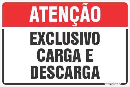 Placas Residenciais Exclusivo Carga E Descarga Trik