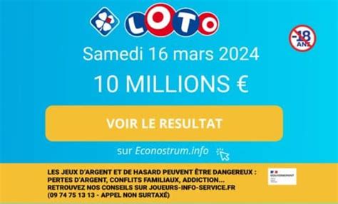 Les R Sultats Loto De La Fdj Du Samedi Mars