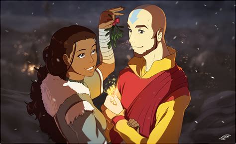 Merry Christmas! Katara x Aang by Artipelago on DeviantArt