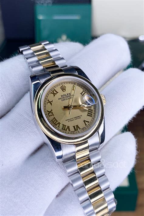 Rolex Datejust Two Tone Jubile Kordon Bayan Kol Saati Mm