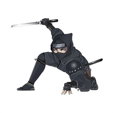 Premium Vector Female Ninja Manga Character For Comics In Vector