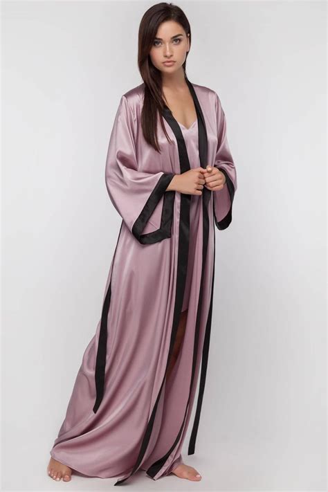 Long Silk Bridal Robe Silk Kimono Robe Pajamas And Robes Etsy Long