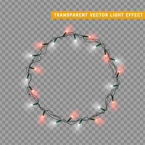 Premium Vector Garlands Christmas Decorations Lights Effects