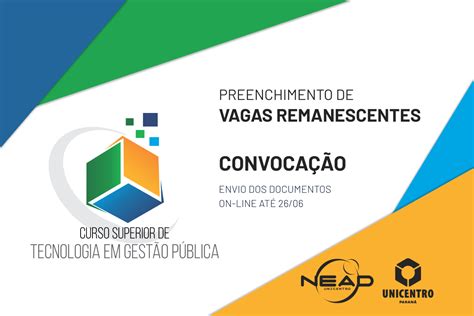 Convocados Candidatos Das Vagas Remanescentes Em Gest O P Blica Nead