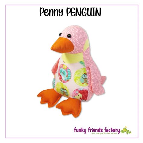 Penny Penguin Soft Toy Sewing Pattern Jannz Craft Shop