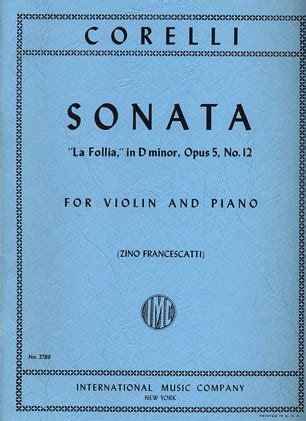 International Music Company Corelli Arcangelo Sonata La Folia Op