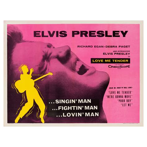 Elvis Presley Love Me Tender Original Vintage British Quad Movie Poster 1956 For Sale At 1stdibs