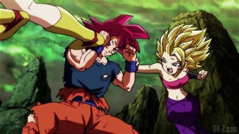 Dragon Ball Super Caulifla And Goku Kissing