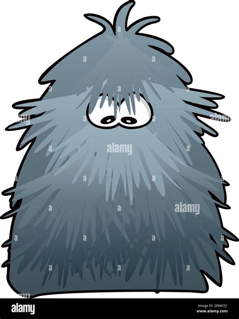 Shaggy Grey Hairy Mascot Stock Vector Image And Art Alamy