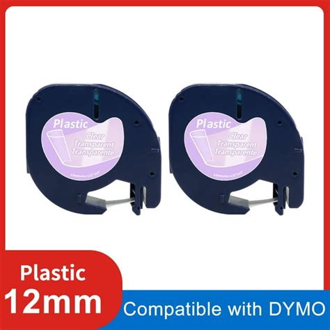 pack markdomain compatible  dymo clear transparent label tape