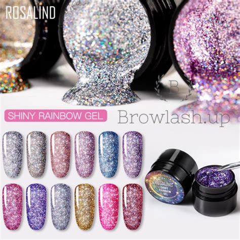 Jual Rosalind Shiny Rainbow Gel Polish Ready All Color Ml Rosalind