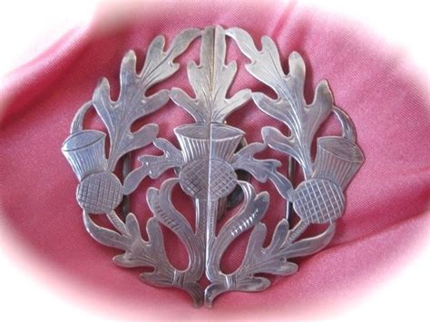 Silver Nurses Buckle With Scottish Thistle Design