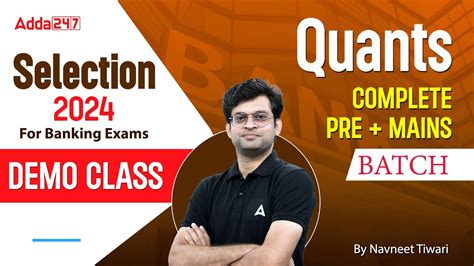 Quant For Bank Exams 2024 Quant Batch Demo Class By Navneet Tiwari