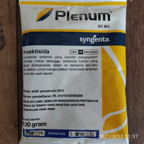 Insektisida PLENUM 50 WG Dari Syngenta Isi 100gram Shopee Indonesia