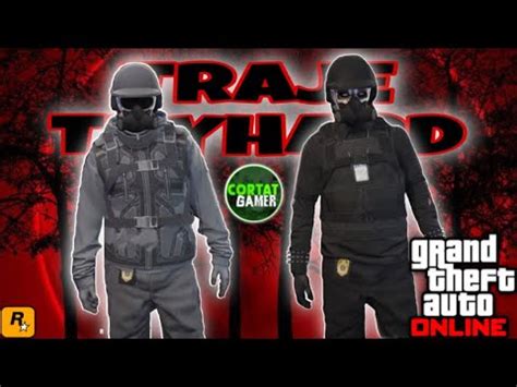 GTA 5 ONLINE 2 TRAJES BLACK E CINZA INSANO TRYHARD PRA GUERRA FEITO