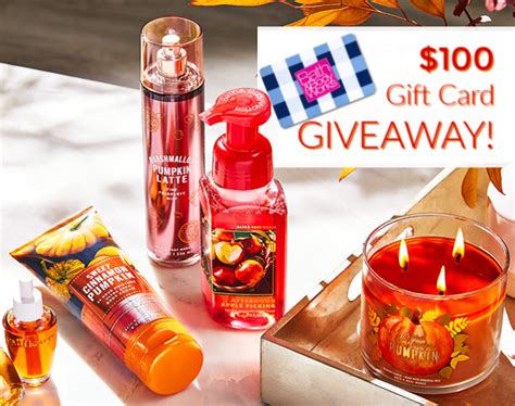 Signups Blogger Sponsored 100 Bath And Body Works T Card Giveaway