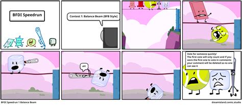 Bfdi Speedrun Balance Beam Comic Studio