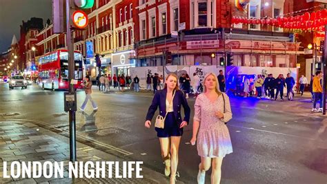 London England 🏴󠁧󠁢󠁥󠁮󠁧󠁿 Central London Night Walk Soho Nightlife