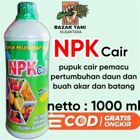 Jual Bio Npk Cair Pupuk Bio Npk Cair Plus Ga Liter Shopee