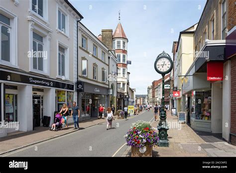 Pedestrianised High Street, Barnstaple, Devon, England, United Kingdom