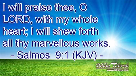 Salmos 9 1 KJV I Will Praise Thee O LORD With My Whole Hear