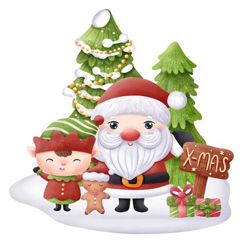 Christmas Santa Claus Illustration 13096714 Vector Art at Vecteezy