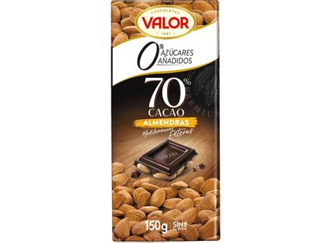 Découvrez Valor Tableta de chocolate negro 70 con almendras 0