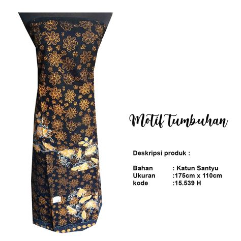 Jual Kain Batik Tulis Motif Tumbuhan Oren Flora Orange Dasaran Hitam