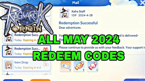 All May Global Redeem Codes Ragnarok Origin Youtube