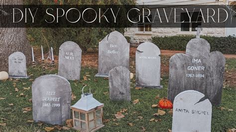 How To Make Halloween Tombstones DIY Decoration YouTube