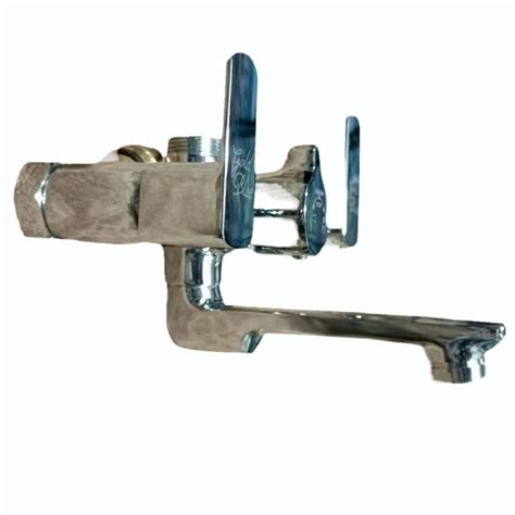 Brass Modern Wall Mixer Telephonic With L Bend For Bathroom Fitting At