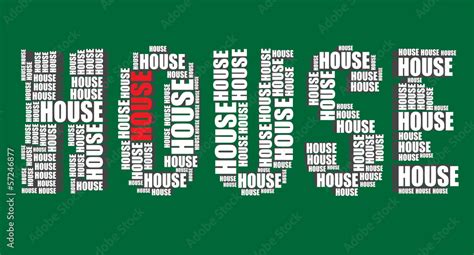 house typography 3d text word house art vector illustration word Stock Vector | Adobe Stock