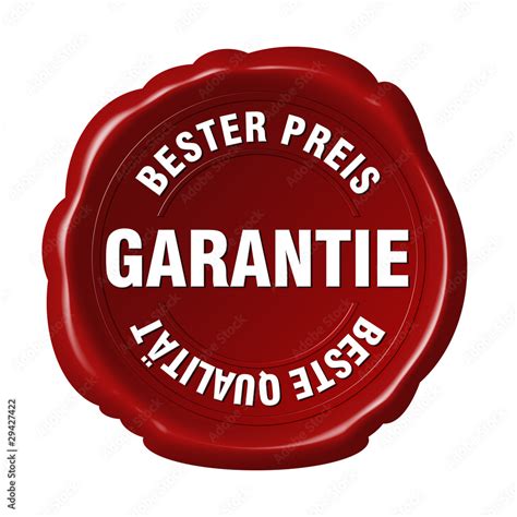 siegel button garantie bester preis beste qualität Stock Illustration