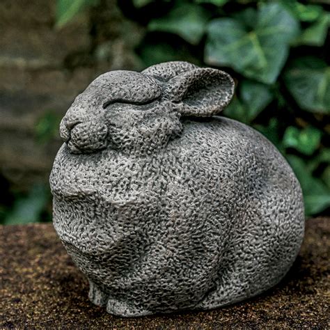 Stone Bunny Cast Stone Garden Statue Rabbit Statue Soothing Company