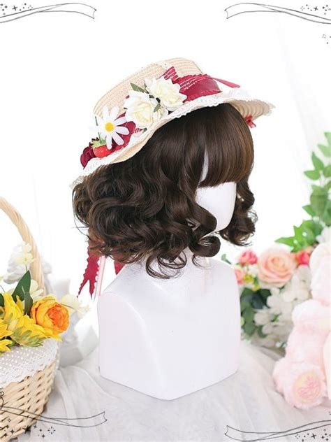 22 89 Blonde Dark Brown Light Blonde Chin Length Curly Wig Cute