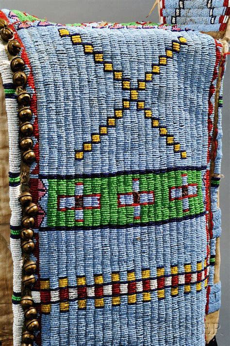 Lakota Beaded Hide And Cloth Cradle Native American Beadwork Native