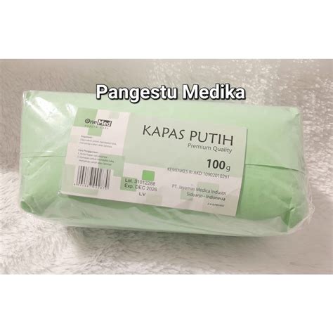 Jual Kapas Putih Pembalut OneMed 100 Gram Shopee Indonesia