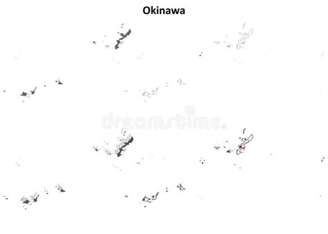 Sistema Del Mapa Del Esquema Del Espacio En Blanco De Okinawa