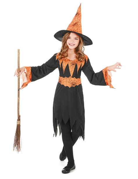 Disfraz Naranja De Bruja Para Ni A Ideal Para Halloween Vegaoo