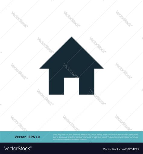 Home button icon logo template design eps 10 Vector Image