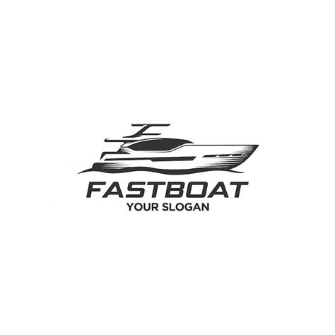 Premium Vector | Fast boat silhouette logo