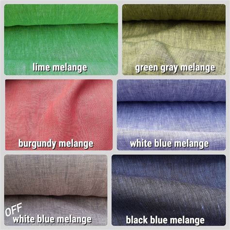 Melange Pure Linen Fabric By Yard By Meter Linen Napkins Etsy