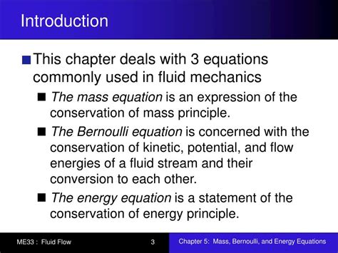 Ppt Chapter Mass Bernoulli And Energy Equations Powerpoint