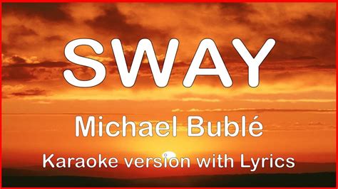 Sway Michael BublÉ Karaoke Version With Lyrics Dan Dizon Youtube