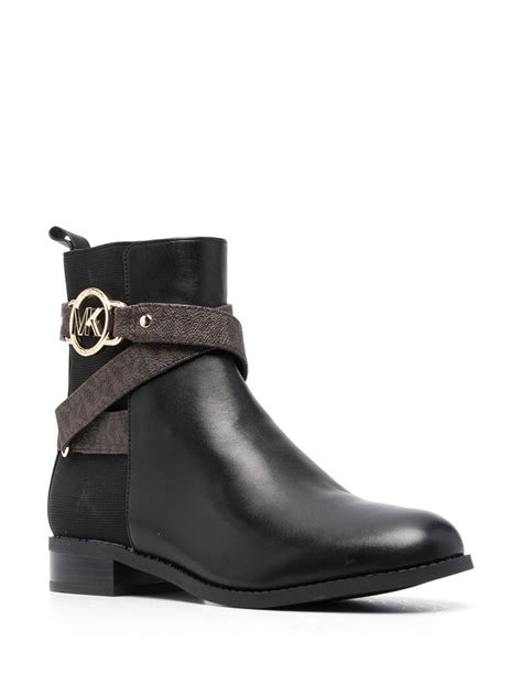 Michael Michael Kors Rory Logo Trim Boots In Schwarz Modesens